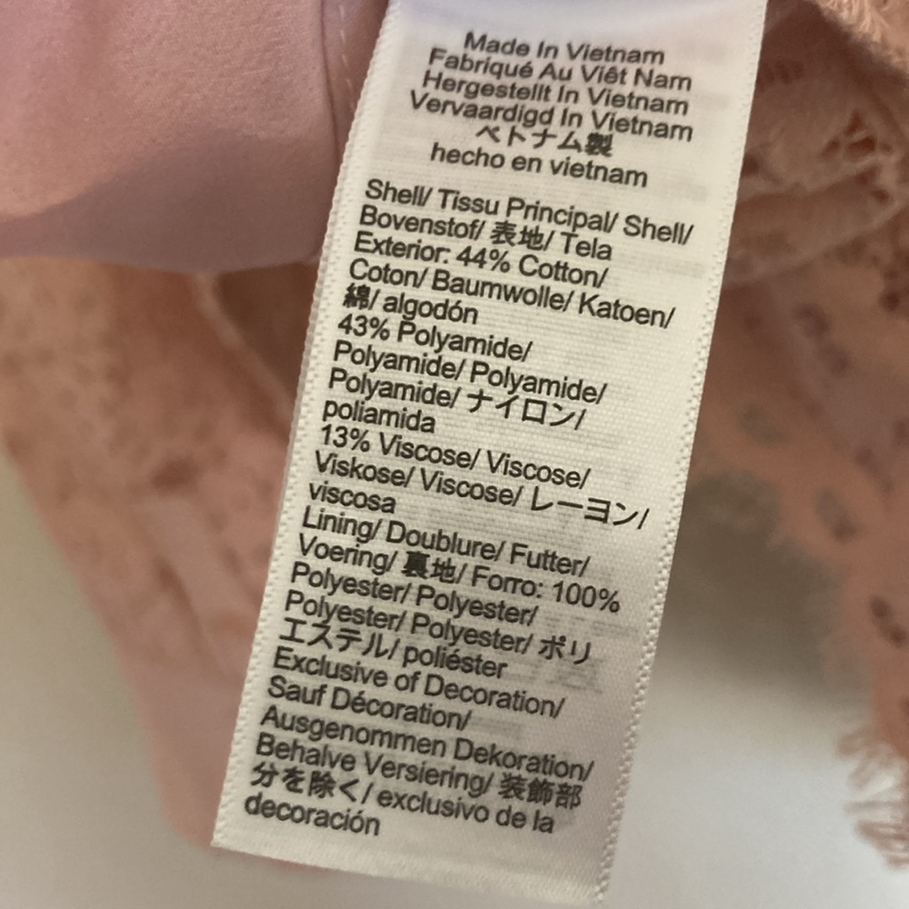 J.Crew Button-Up Lace Top in Mauve Blush (Size 18) - Picture 10 of 10